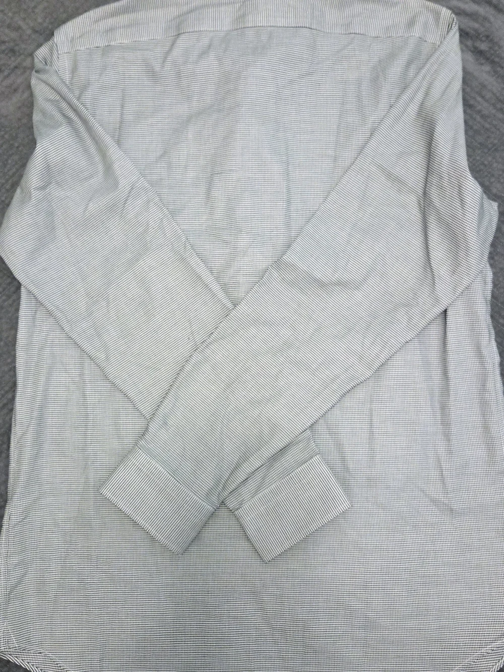 Banana Republic Men's Gray Micro-Check Dress Shirt